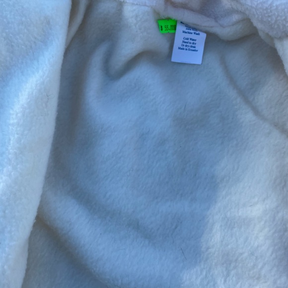 Fleece lined, hand-knit , wool , zip up , hooded sweater. NWT - Picture 6 of 7